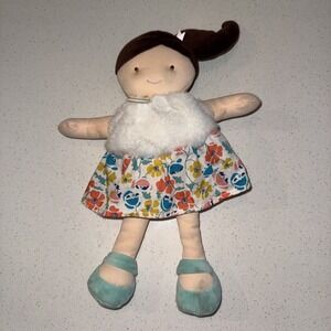 Jolijou Demoiselle Pretty Doll Fur Print Dress Plush Paris France Brunette
